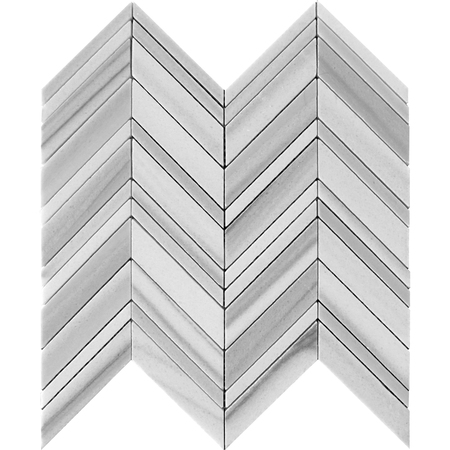 Apollo Tile Sample of Equator Chevron 12"x12.2" Marble Mosaic Tile APLMRM99CV05EC87 Sample